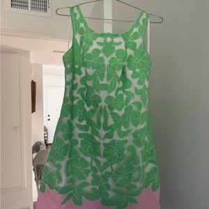 Green and Pink Floral Dress